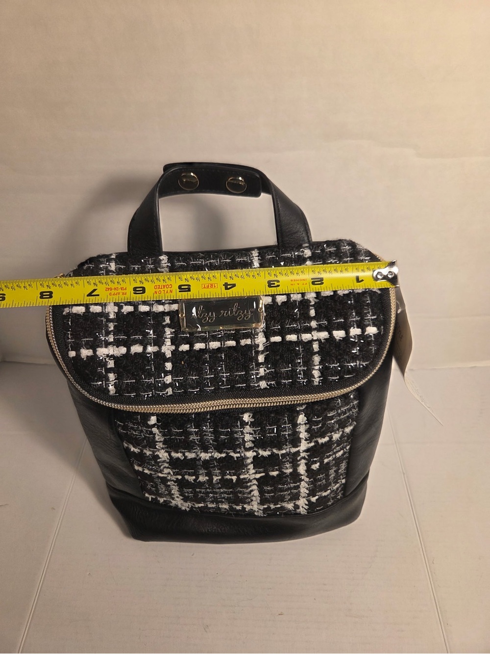 Itzy Ritzy Chill Like A Boss Bottle Bag The Kelly Black Tweed Diaper Accessory - Picture 3 of 10